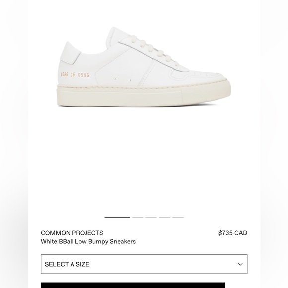 Common Projects BBall Low Bumpy Sneakers - Picture 1 of 6